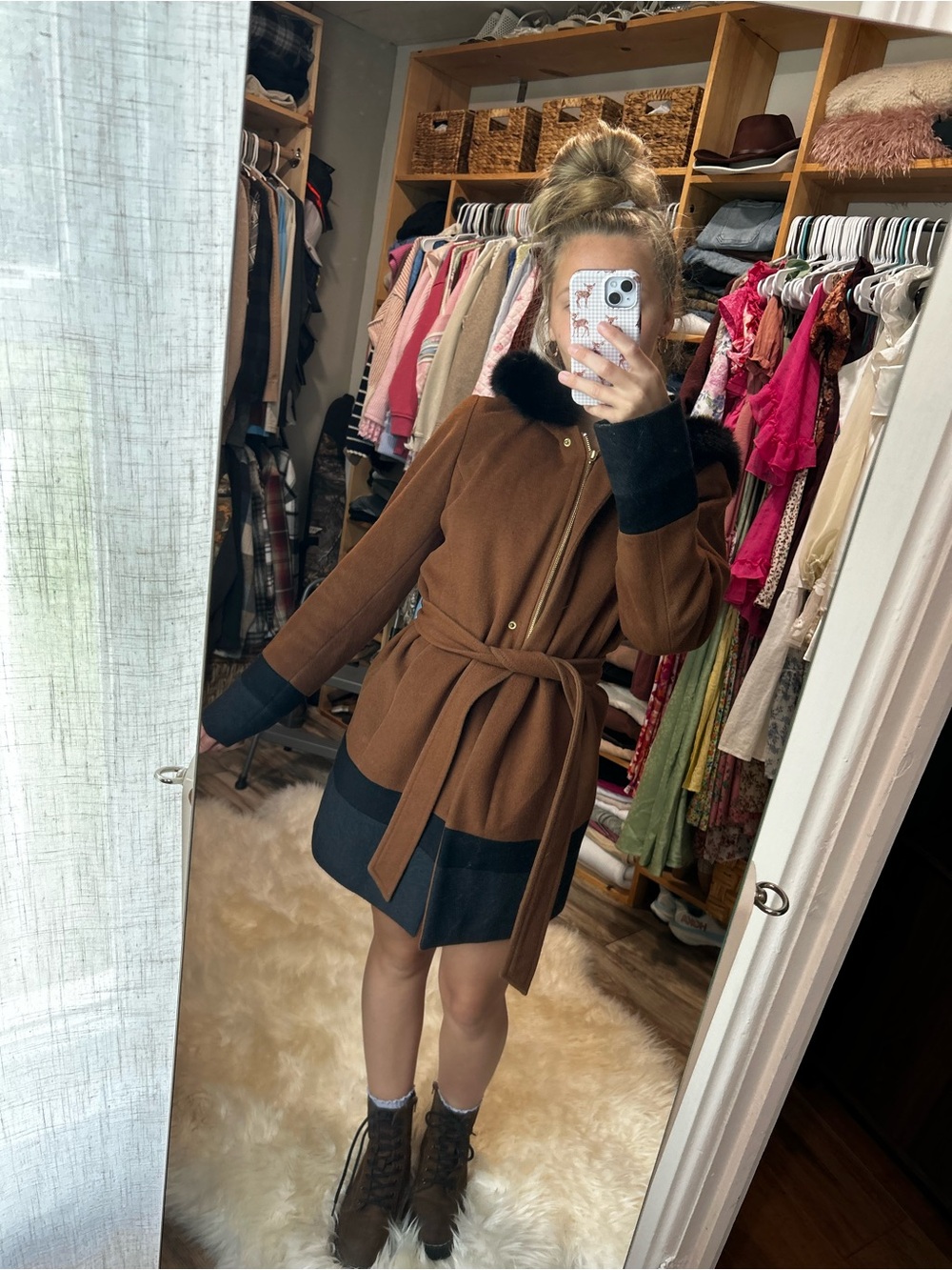 Ellen Tracy wool coat - genuine fox collar